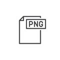 Png format document line icon