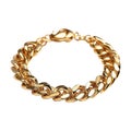 PNG Gold Link Chain Bracelets on Transparent Background - Ai Generated Royalty Free Stock Photo