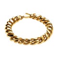 PNG Gold Link Chain Bracelets on Transparent Background - Ai Generated Royalty Free Stock Photo