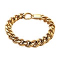 PNG Gold Link Chain Bracelets on Transparent Background - Ai Generated Royalty Free Stock Photo