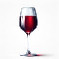 A png graphic of a full glass of red wine on a white background Royalty Free Stock Photo