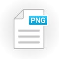 PNG icon isolated. File format. Vector