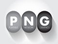 PNG - Portable Network Graphics is a raster-graphics file format that supports lossless data compression, acronym technology