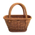 PNG Rattan Empty Basket on Transparent Background - Ai Generated Royalty Free Stock Photo