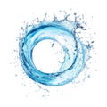 PNG Round Water Splash on Transparent Background - Ai Generated Royalty Free Stock Photo