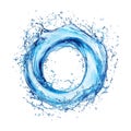 PNG Round Water Splash on Transparent Background - Ai Generated Royalty Free Stock Photo