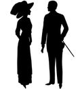 PNG Silhouette of fashion man woman Paper cut