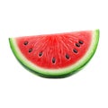 PNG Slice of Watermelon Red on Transparent Background - Ai Generated Royalty Free Stock Photo