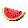 PNG Slice of Watermelon Red on Transparent Background - Ai Generated Royalty Free Stock Photo