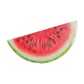 PNG Slice of Watermelon Red on Transparent Background - Ai Generated Royalty Free Stock Photo