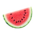 PNG Slice of Watermelon Red on Transparent Background - Ai Generated Royalty Free Stock Photo