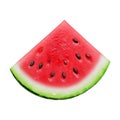 PNG Slice of Watermelon Red on Transparent Background - Ai Generated Royalty Free Stock Photo