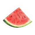 PNG Slice of Watermelon Red on Transparent Background - Ai Generated Royalty Free Stock Photo