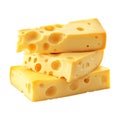 PNG Stack of Cheese Slices on Transparent Background - Ai Generated Royalty Free Stock Photo
