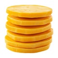 PNG Stack of Cheese Slices on Transparent Background - Ai Generated Royalty Free Stock Photo