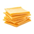 PNG Stack of Cheese Slices on Transparent Background - Ai Generated Royalty Free Stock Photo