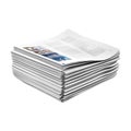 PNG Stack of Newspaper on Transparent Background - Ai Generated Royalty Free Stock Photo