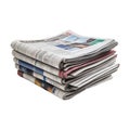 PNG Stack of Newspaper on Transparent Background - Ai Generated Royalty Free Stock Photo