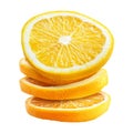PNG Stack of Orange Fruit Slices on Transparent Background - Ai Generated Royalty Free Stock Photo