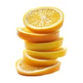 PNG Stack of Orange Fruit Slices on Transparent Background - Ai Generated Royalty Free Stock Photo