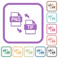 PNG TIF file conversion simple icons Royalty Free Stock Photo