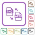 PNG WEBP file conversion simple icons Royalty Free Stock Photo