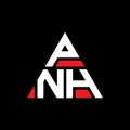 PNH triangle letter logo design with triangle shape. PNH triangle logo design monogram. PNH triangle vector logo template with red Royalty Free Stock Photo