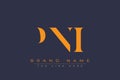 PNI abstract letter logo design Royalty Free Stock Photo