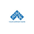 PNK letter logo design on WHITE background. PNK creative initials letter logo concept.