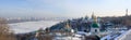 Pnoramic view of the Lavra and Dnipro Royalty Free Stock Photo