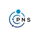 PNS letter technology logo design on white background. PNS creative initials letter IT logo concept. PNS letter design