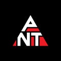 PNT triangle letter logo design with triangle shape. PNT triangle logo design monogram. PNT triangle vector logo template with red Royalty Free Stock Photo