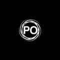 po circle Unique abstract geometric logo design