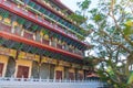 Po Lin Monastery architecture Hong Kong, Lantau Island, Ngong Ping, China Royalty Free Stock Photo