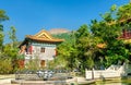 Po Lin Monastery located on Ngong Ping Plateau, on Lantau Island, Hong Kong Royalty Free Stock Photo