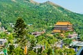 Po Lin Monastery located on Ngong Ping Plateau, on Lantau Island, Hong Kong Royalty Free Stock Photo