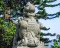 Po Lin monastery stone dragon.