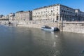 The Po River and Murazzi in Turin, Italy Royalty Free Stock Photo