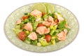 Poach Salmon Fillet with mixed Salad Royalty Free Stock Photo