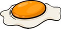 Poached egg cartoon illustration