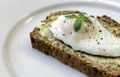 Poached Egg on Fresh Bread Royalty Free Stock Photo