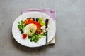 Poached egg and salmon Royalty Free Stock Photo