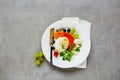 Poached egg and salmon Royalty Free Stock Photo