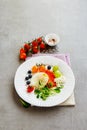 Poached egg and salmon Royalty Free Stock Photo