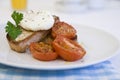 Poached egg on toast Royalty Free Stock Photo