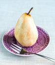 Poached pear in white wine Royalty Free Stock Photo