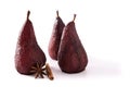 Poached pears in red wine Royalty Free Stock Photo