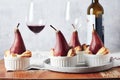 Poached pears in red wine Royalty Free Stock Photo