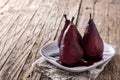 Poached pears in red wine Royalty Free Stock Photo