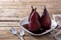 Poached pears in red wine Royalty Free Stock Photo